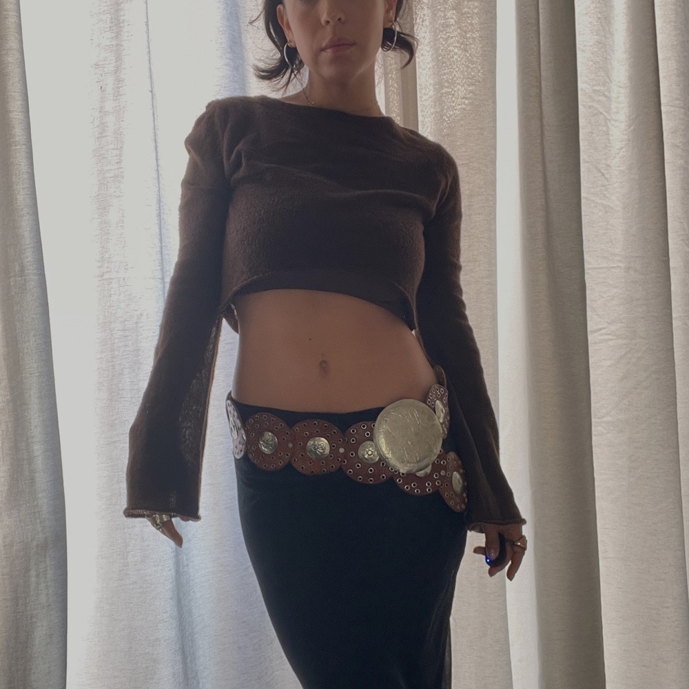 Vintage Chico’s round leather western belt.
